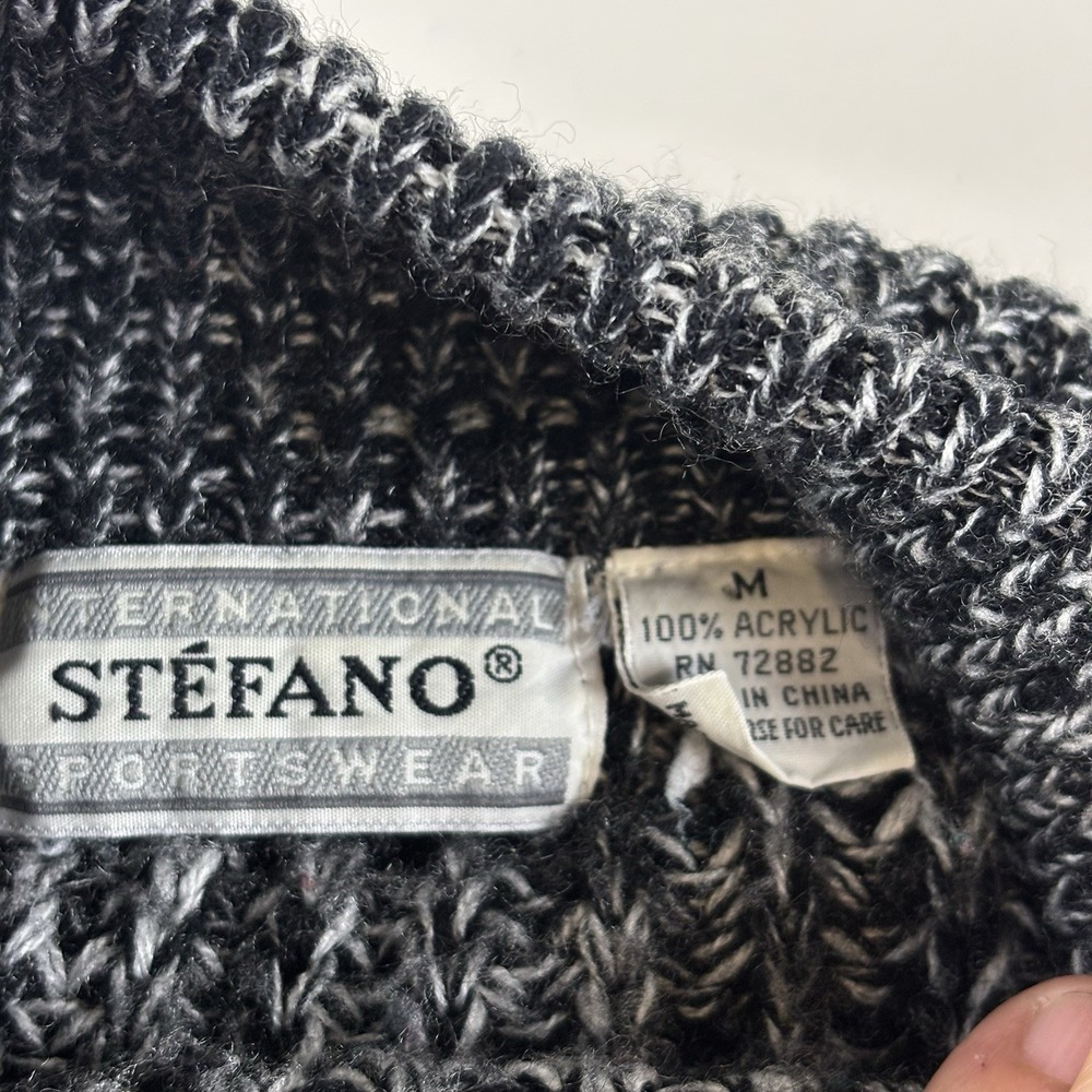Stefano Women's Vintage‎ Sweater Medium Retro Multicolor Teal Sweater Knit - Picture 6 of 7